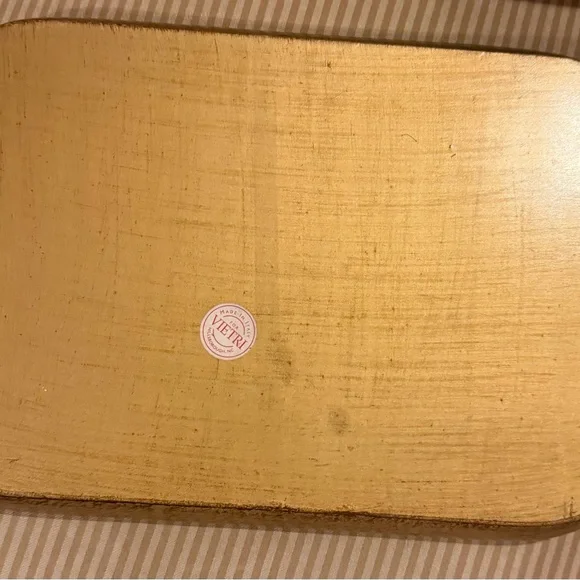 Vintage Tray Vietri Venetian Florentine Gilt with Red Gold Accents Made in Italy - Picture 8 of 11